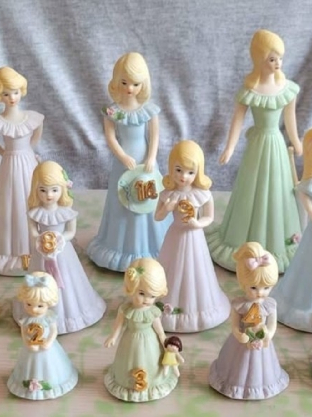Enesco Growing Up Birthday Girl Figurines